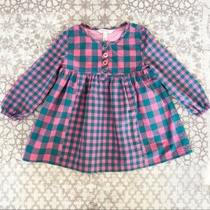 Matilda Jane 2T toddler girls Plaid For You pink & teal dress/tunic top like new